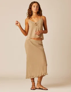 Nicoli Tops<SAND CHIFFON TOP Fresa