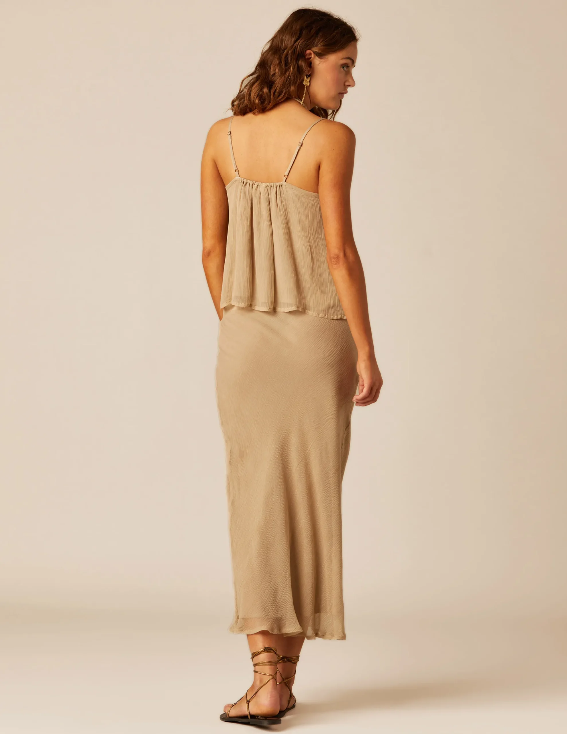 Nicoli Tops<SAND CHIFFON TOP Fresa