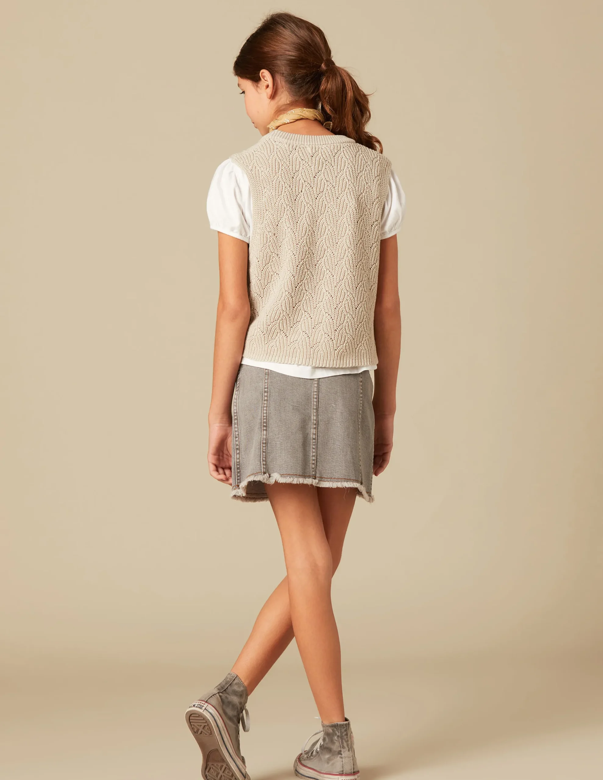 Nicoli Knitwear|Waistcoats<SAND KNIT VEST Arena