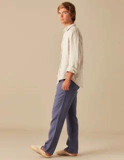 Nicoli Shirts<SAND LINEN SHIRT Blancos