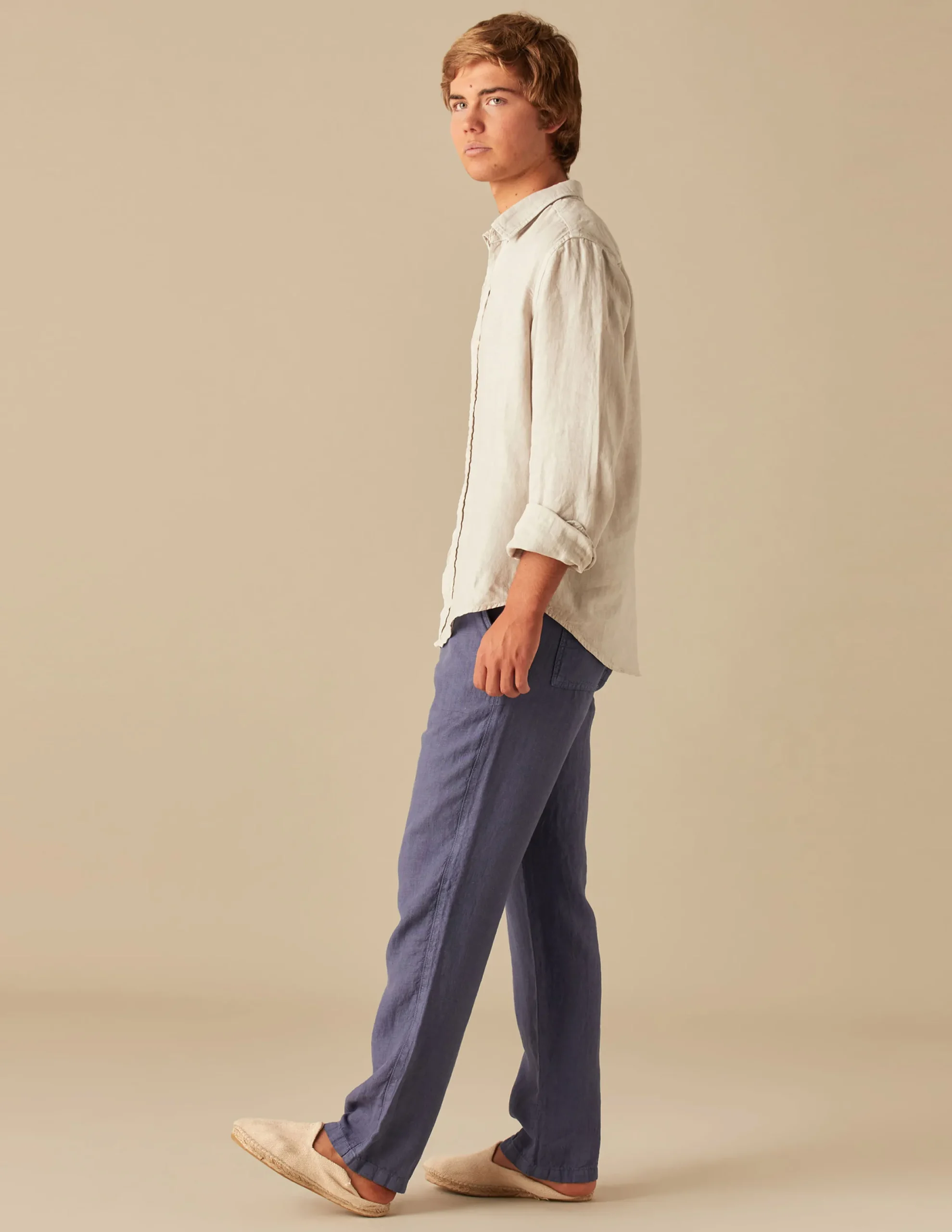 Nicoli Shirts<SAND LINEN SHIRT Blancos