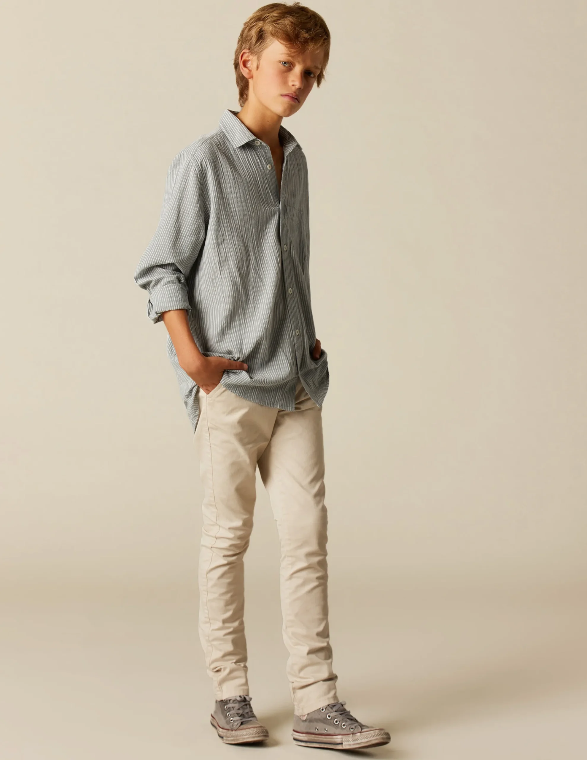 Nicoli Trousers<SAND-COLOURED CHINOS Beiges
