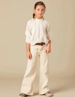 Nicoli Trousers|Denim<SAND-COLOURED FLAP POCKET TROUSERS Beiges