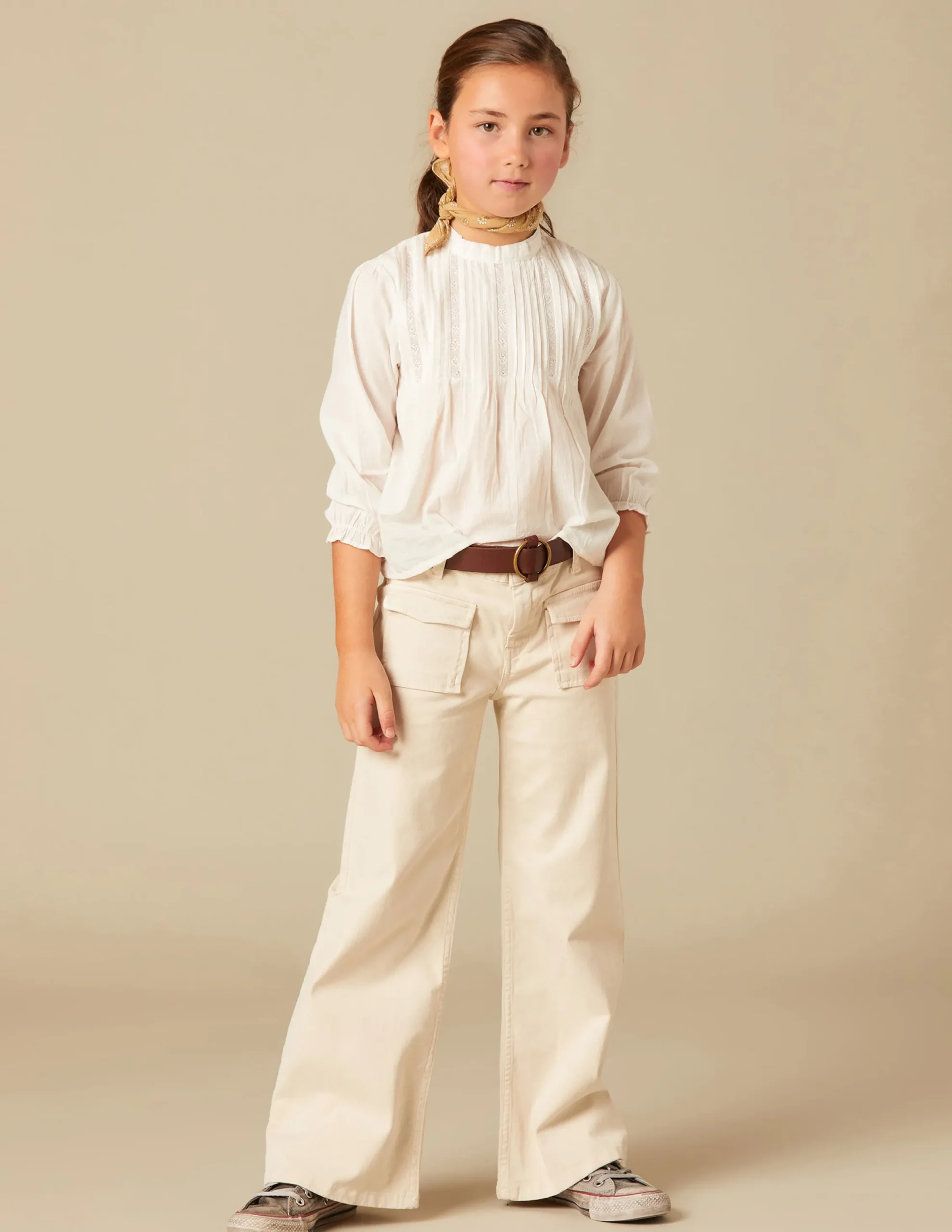 Nicoli Trousers|Denim<SAND-COLOURED FLAP POCKET TROUSERS Beiges