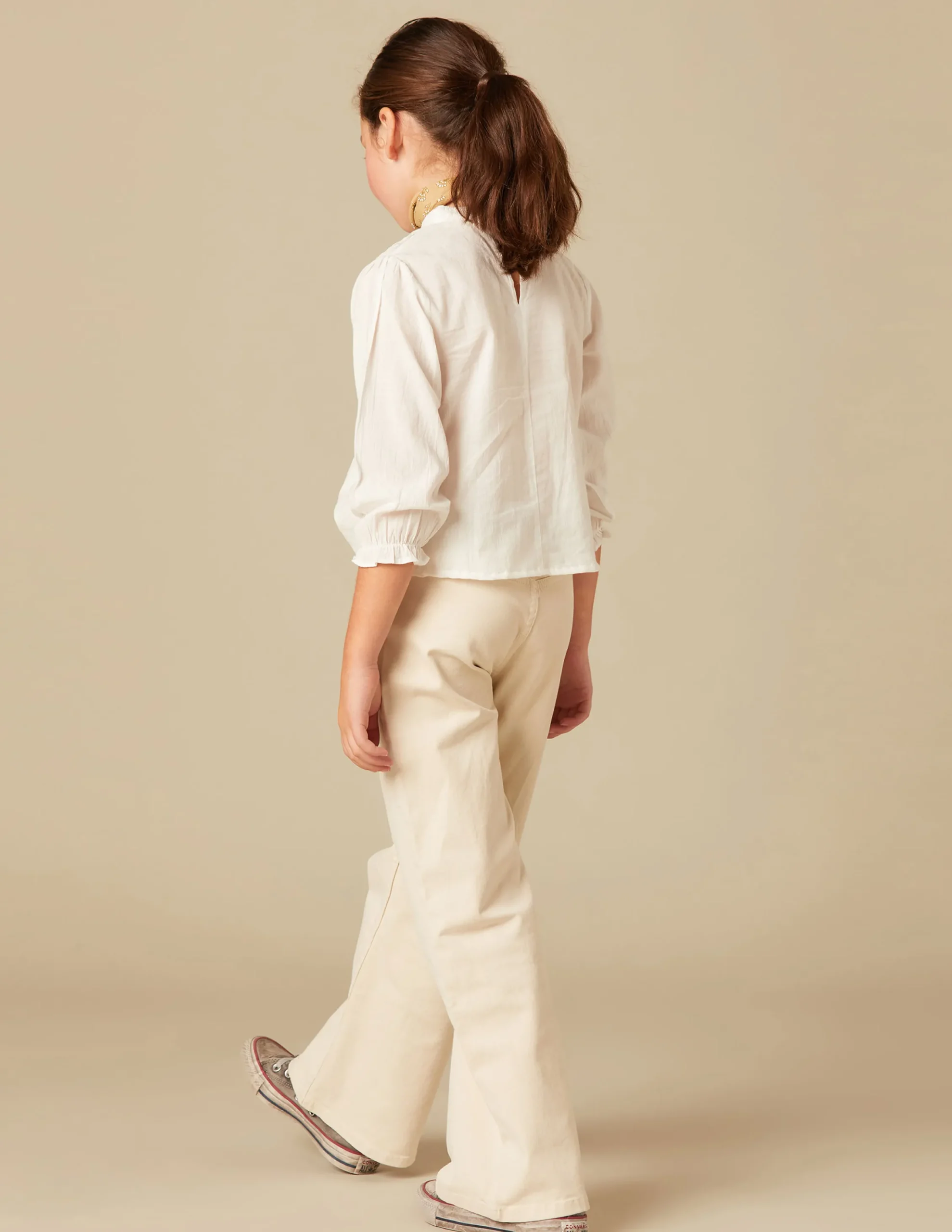 Nicoli Trousers|Denim<SAND-COLOURED FLAP POCKET TROUSERS Beiges