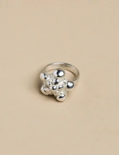 Nicoli Rings<SILVER MARBLE RING Dorados