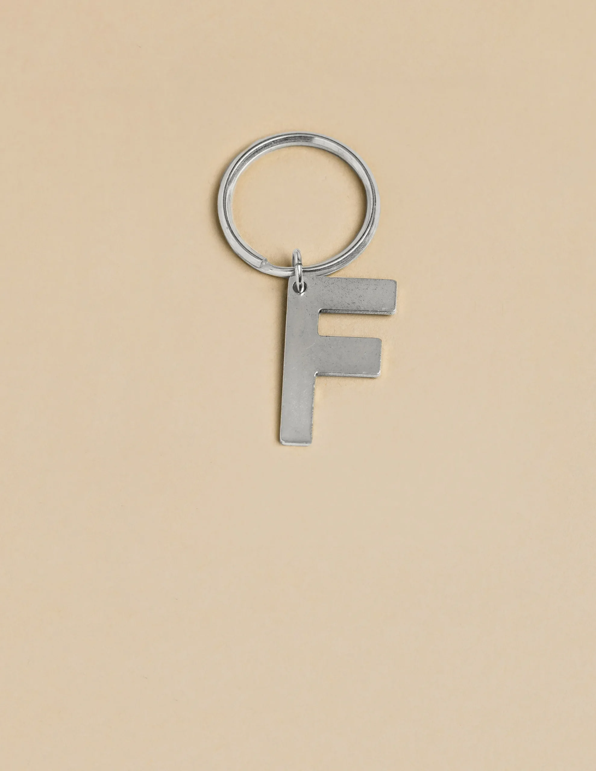 Nicoli Keychain|Keychain<SILVER "F" KEYCHAIN Dorados