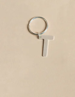 Nicoli Keychain|Keychain<SILVER "T" KEYCHAIN Dorados