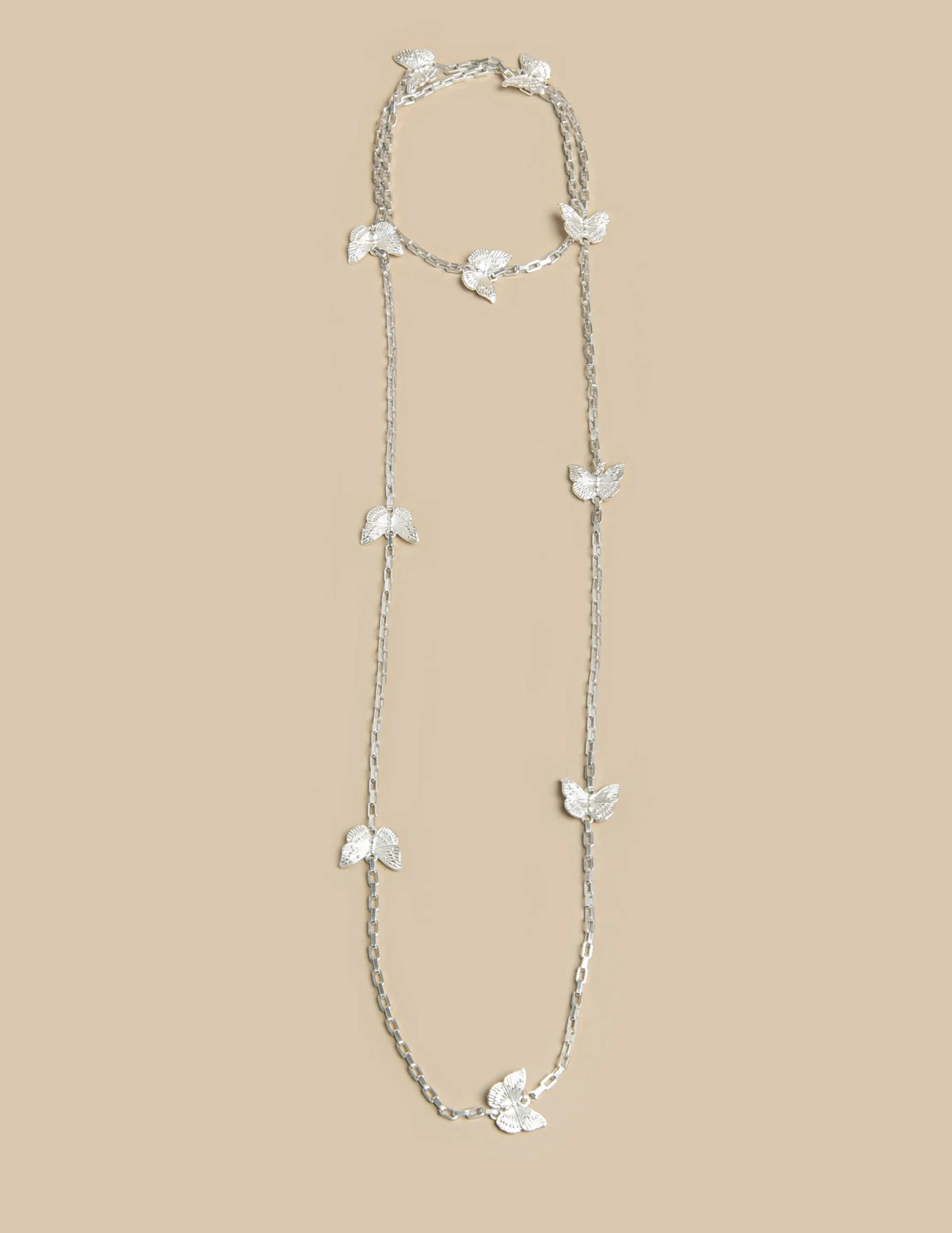 Nicoli Necklaces & Chokers<SMALL SILVER BUTTERFLY CHAIN Dorados