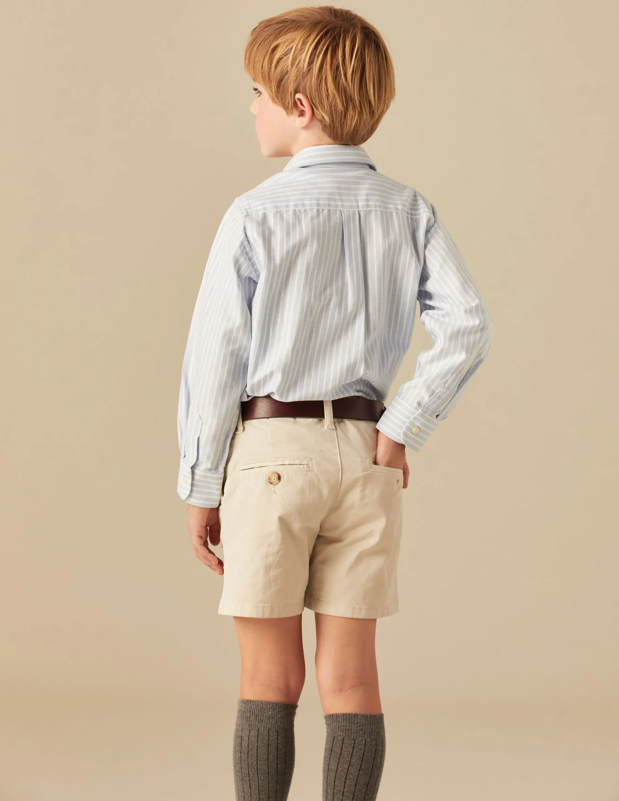 Nicoli Shirts<STRIPED OXFORD SHIRT Azules claros
