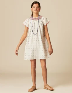 Nicoli Dresses<WHITE EMBROIDERY DRESS Rojos