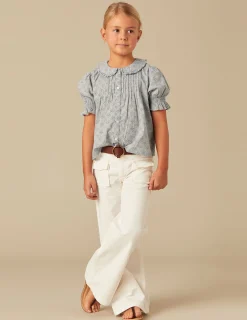 Nicoli Trousers|Denim<WHITE FLAP POCKET JEANS Azules