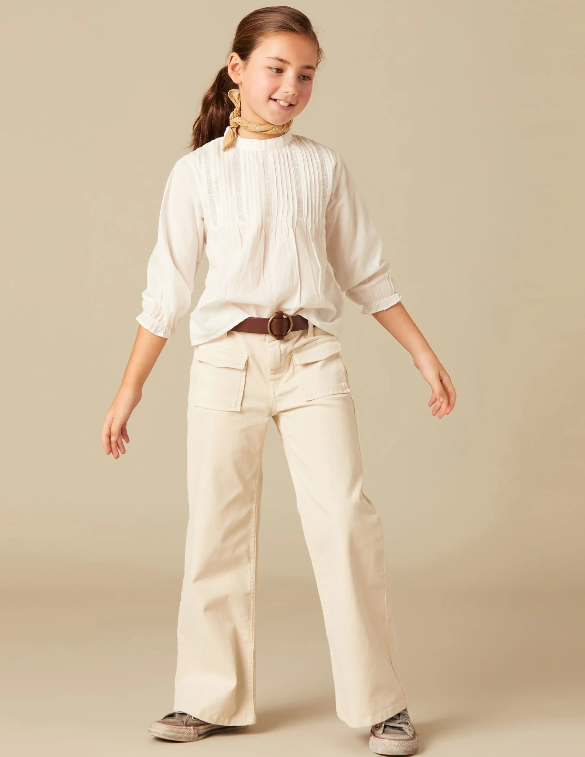 Nicoli Shirts<WHITE LACED SHIRT Blancos