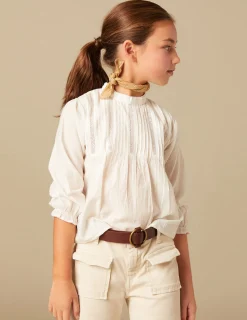 Nicoli Shirts<WHITE LACED SHIRT Blancos
