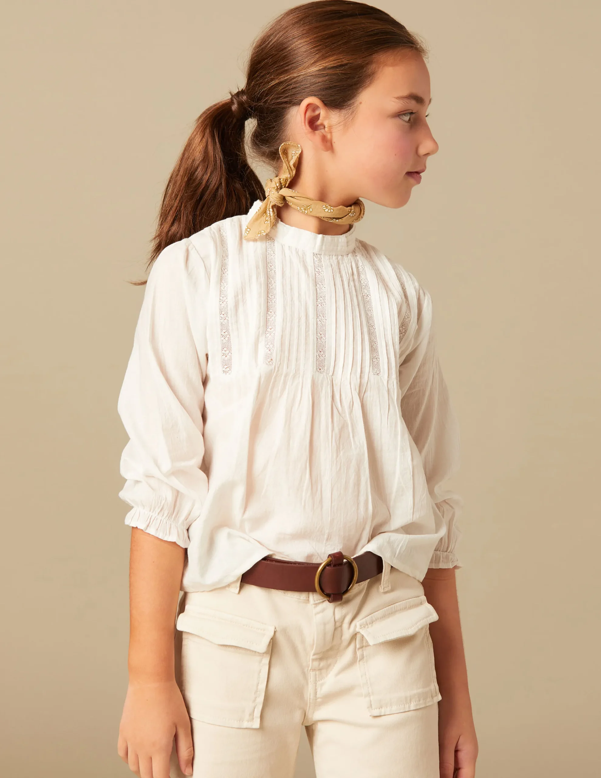 Nicoli Shirts<WHITE LACED SHIRT Blancos