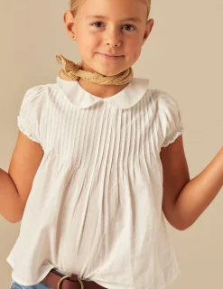 Nicoli Shirts<WHITE PETER PAN COLLAR SHIRT Blancos