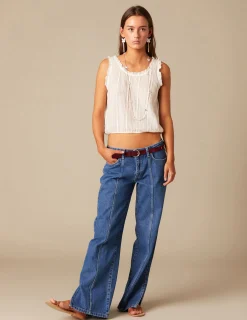 Nicoli Tops<WHITE PIN-TUCK TOP Blancos
