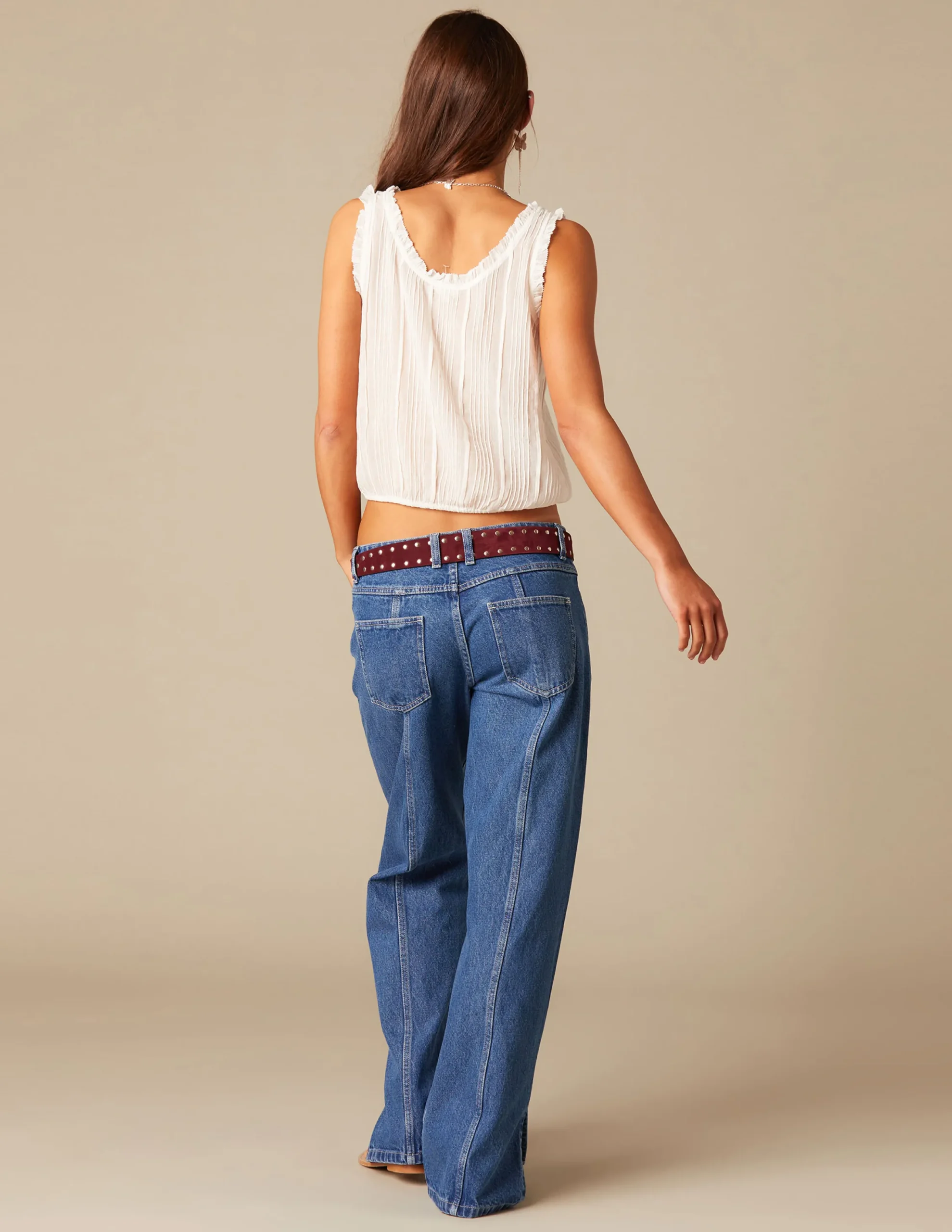 Nicoli Tops<WHITE PIN-TUCK TOP Blancos