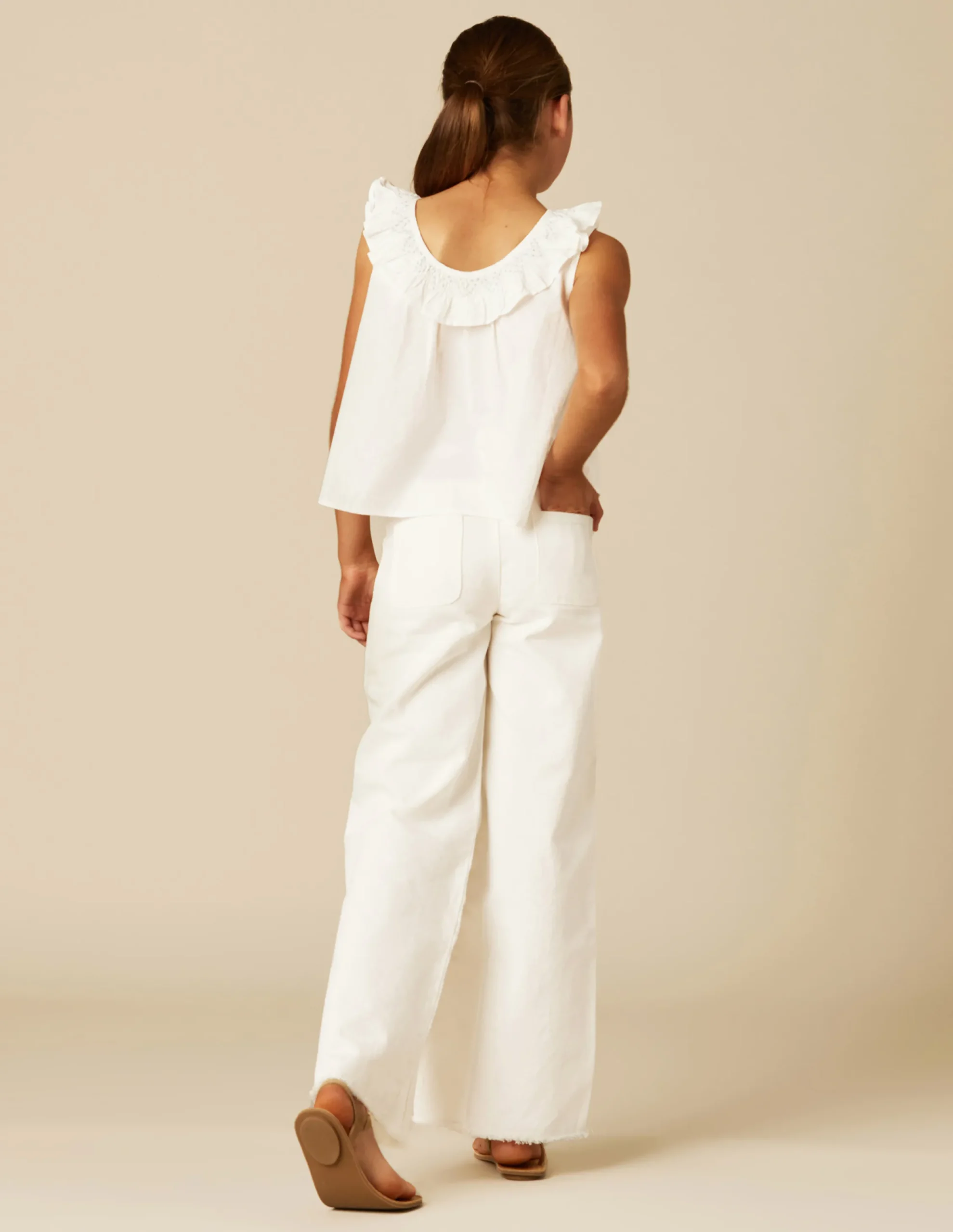 Nicoli Trousers|Denim<WHITE SEAMED JEANS Blancos