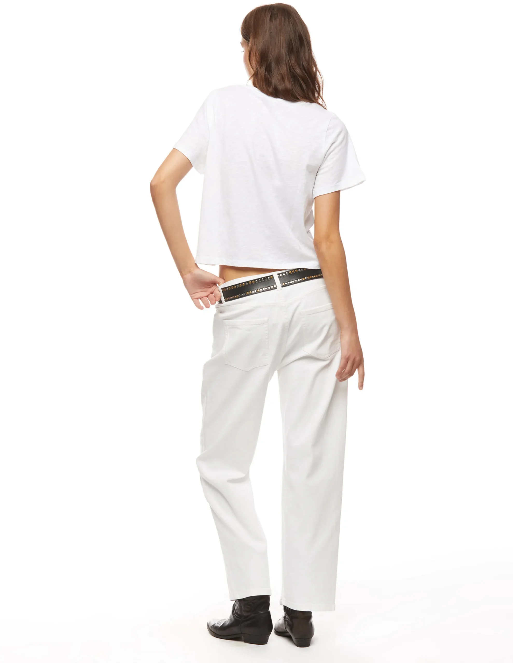 Nicoli T-shirts<White Short Sleeve T-shirt Grises
