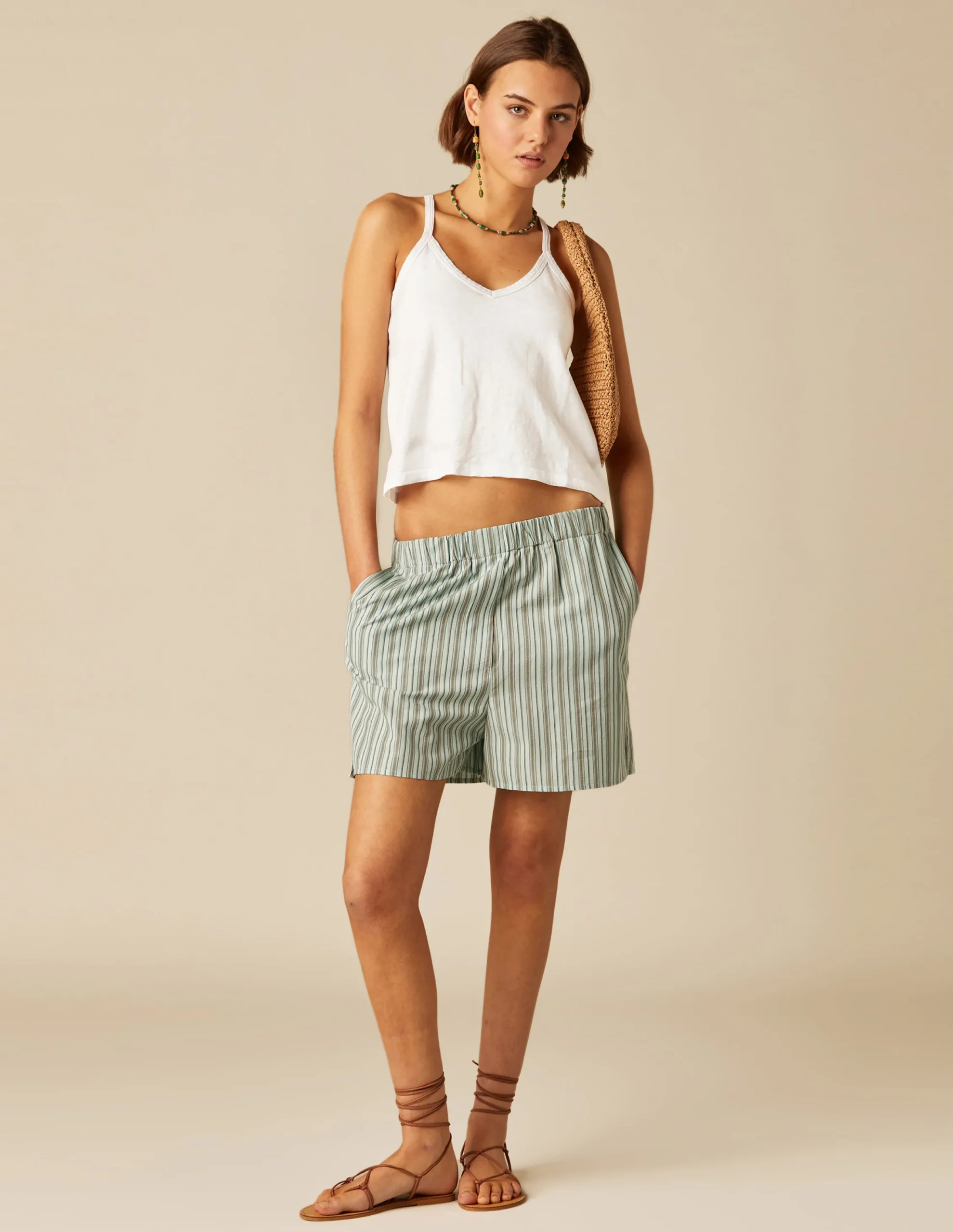 Nicoli T-shirts<WHITE STRAPS T-SHIRT Azules oscuros