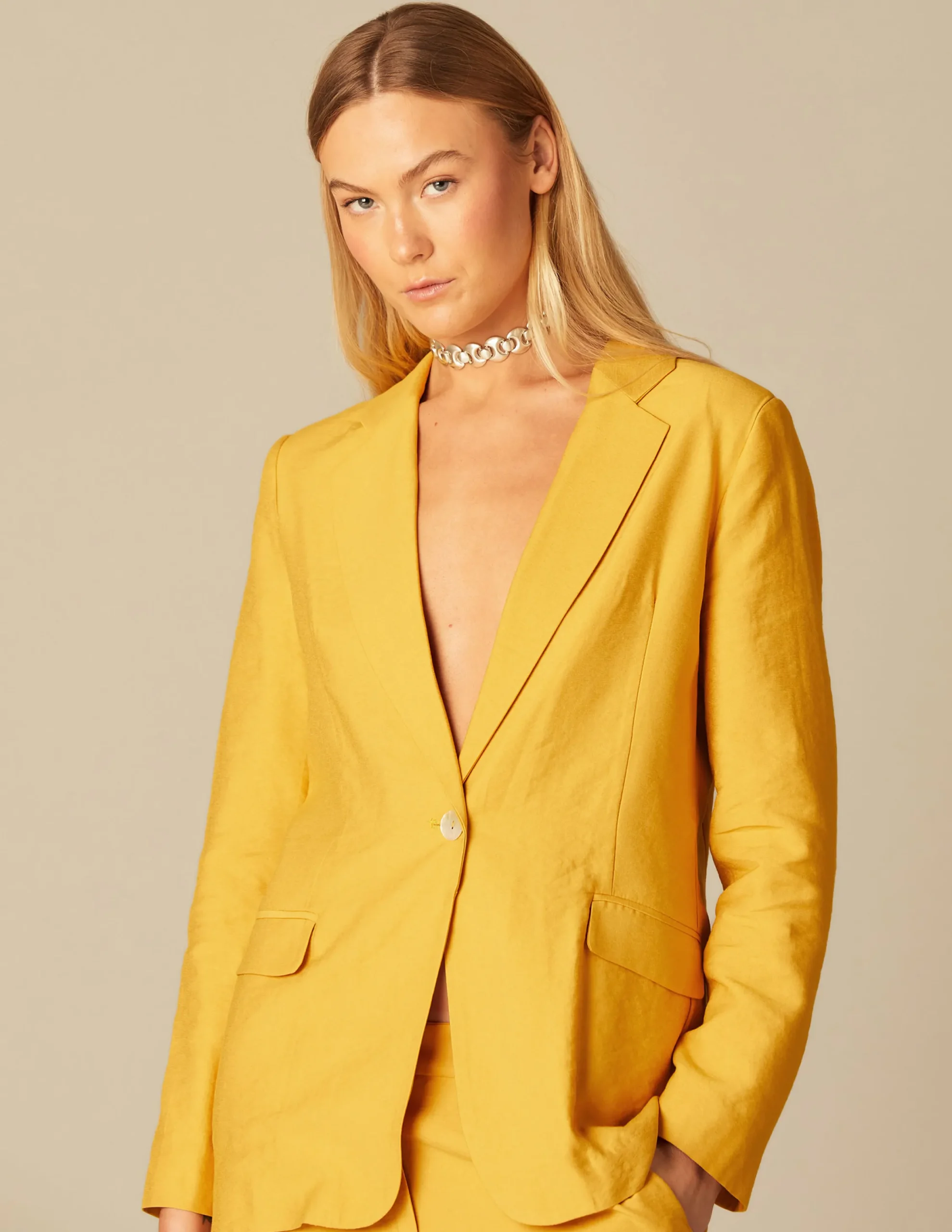 Nicoli Blazers<YELLOW BLAZER Amarillos